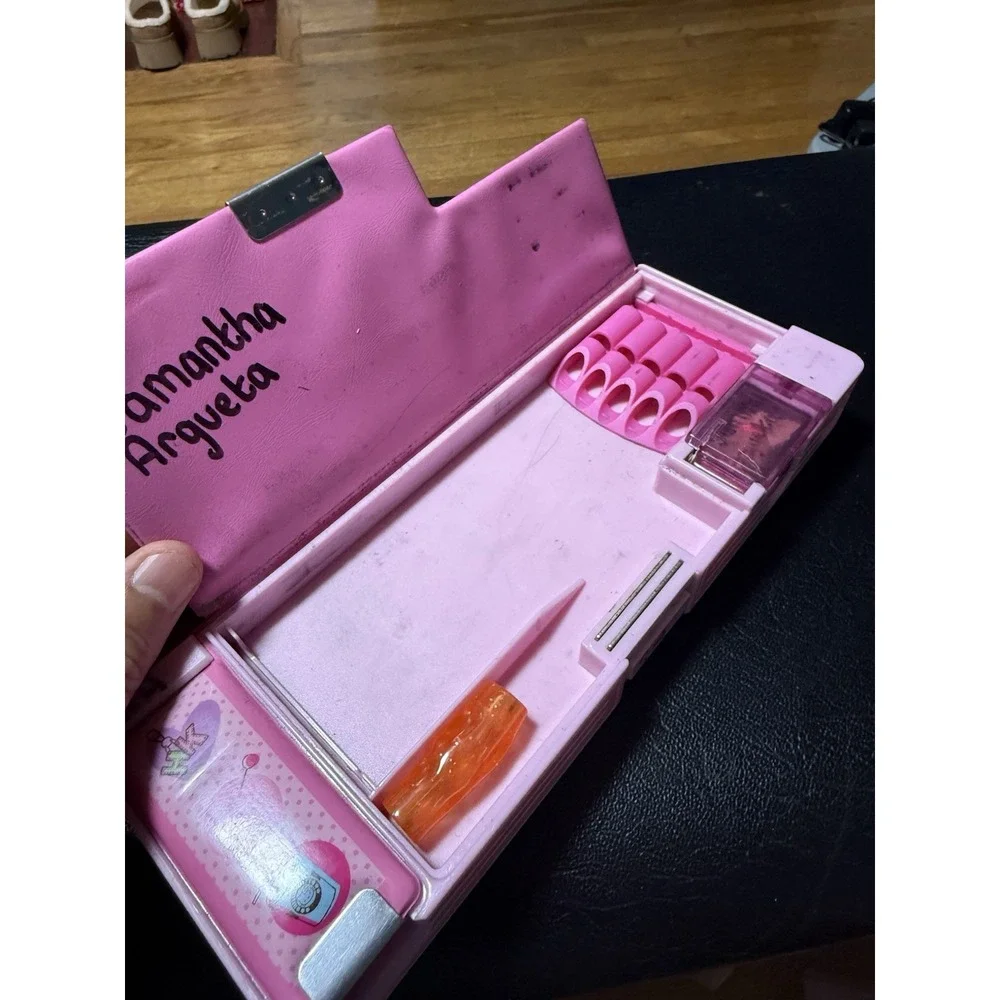 Hello Kitty‎ Pencil Case Trinket Box Hidden Compartments Puffy Push Button Vinyl